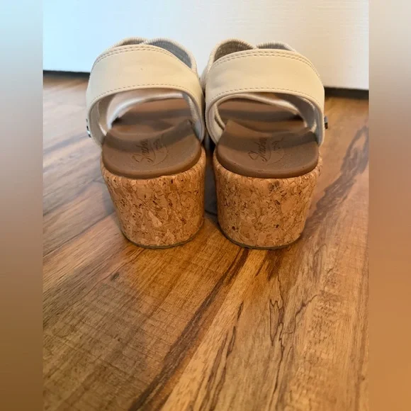 Skechers Women’s Arch Fit Beverlee Love Stays Wedge Sandals 8 Boho Wedge Sandals - Picture 5 of 11